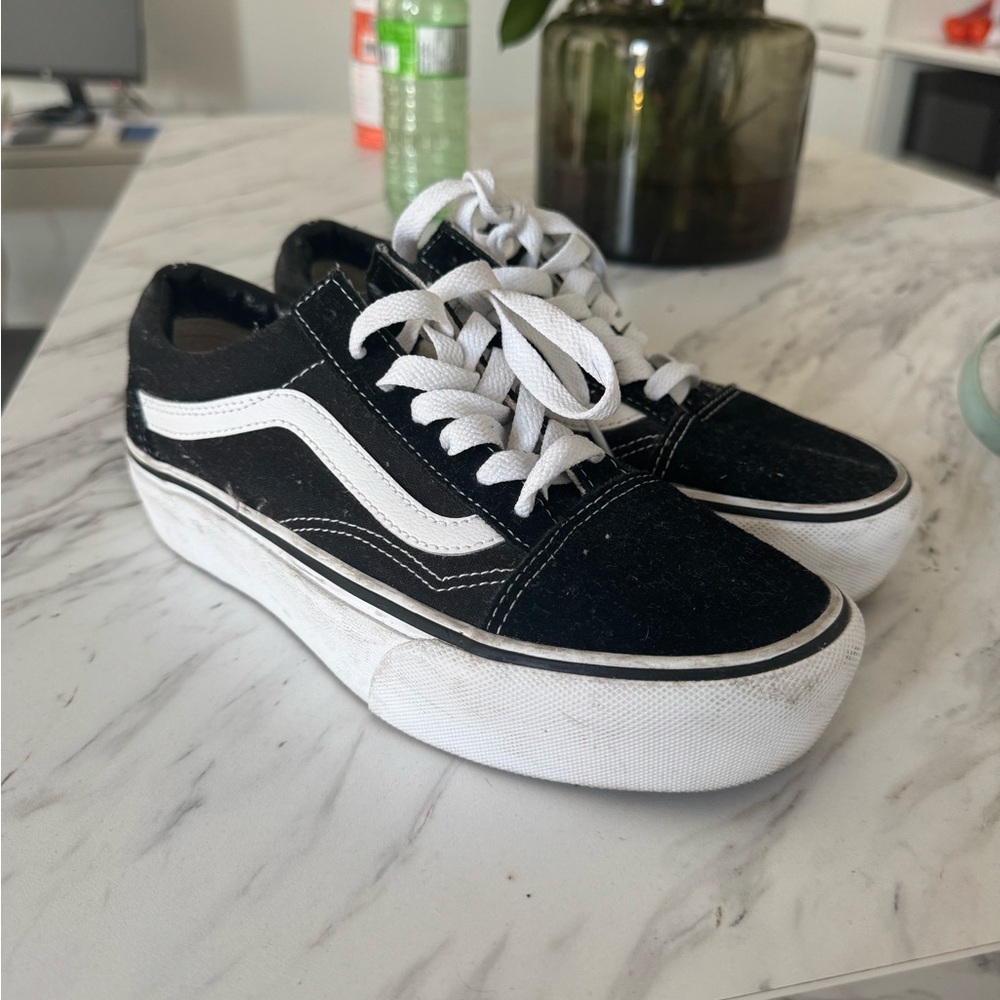 Vans Classic Black and White Canvas Sneakers